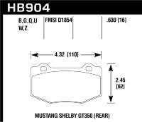 Колодки тормозные HB904B.630