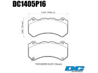 Колодки тормозные DC1405P15 DC Brakes Street STR.S+, перед Jeep SRT8 2012-2014, AUDI 4F RS6 (BREMBO)