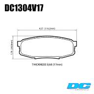 Колодки тормозные DC1304V17 DC brakes Street HD, задние LEXUS LX570, LX450D, TOYOTA LC200 Tundra - Колодки тормозные DC1304V17 DC brakes Street HD, задние LEXUS LX570, LX450D, TOYOTA LC200 Tundra
