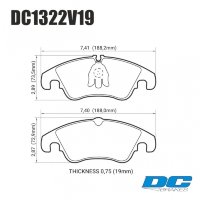 Колодки тормозные DC1322V19 DC Brakes Street STR.S, передние AUDI A4 8K (B8); A5 8T; Q5 