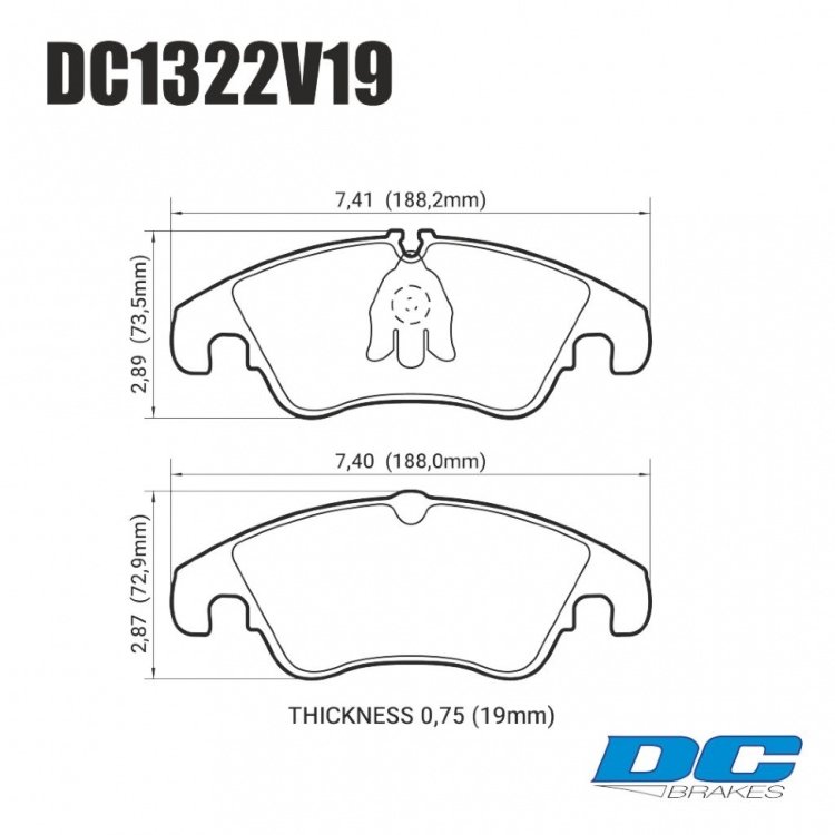 Колодки тормозные DC1322V19 DC Brakes Street STR.S, передние AUDI A4 8K (B8); A5 8T; Q5 