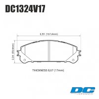 Колодки тормозные DC1324V17 DC Brakes Street STR.S, перед Lexus RX350 2010-> ; HIGHLANDER 2010->
