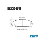 Колодки тормозные DC1324V17 DC Brakes Street STR.S, перед Lexus RX350 2010-&gt; ; HIGHLANDER 2010-&gt; - Колодки тормозные DC1324V17 DC Brakes Street STR.S, перед Lexus RX350 2010-> ; HIGHLANDER 2010->