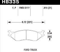 Колодки тормозные HB335P.815 HAWK SuperDuty
