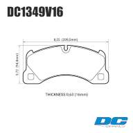 Колодки тормозные DC1349V16 DC brakes STR.S, перед PORSCHE CAYENNE 9PA; PANAMERA 970; TOUAREG 7LA - Колодки тормозные DC1349V16 DC brakes STR.S, перед PORSCHE CAYENNE 9PA; PANAMERA 970; TOUAREG 7LA