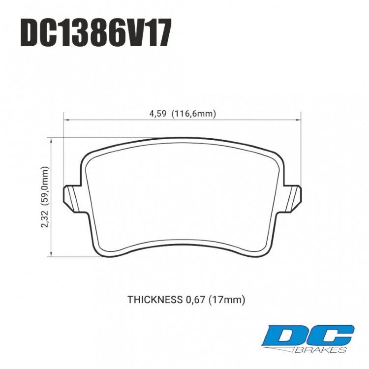 Колодки тормозные DC1386V17 DC brakes Street STR.S, задн. AUDI A5, A4, Q5, A6, A7, A8