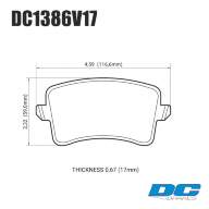 Колодки тормозные DC1386V17 DC brakes Street STR.S, задн. AUDI A5, A4, Q5, A6, A7, A8 - Колодки тормозные DC1386V17 DC brakes Street STR.S, задн. AUDI A5, A4, Q5, A6, A7, A8