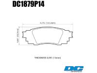 Колодки тормозные DC1879P14 DC brakes Street STR.S+, задние TOYOTA CAMRY V70; LEXUS ES300h; RX