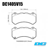 Колодки тормозные DC1405V15 DC brakes Street STR.S, перед. Jeep SRT8 2012-2014, AUDI 4F RS6 (BREMBO)