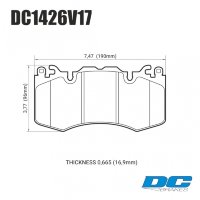 Колодки тормозные DC1426V17 DC brakes Street STR.S, перед RANGE ROVER SPORT; IV; колесо 20" Brembo;