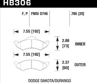 Колодки тормозные HB306F.795 HAWK HPS