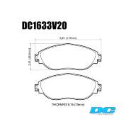 Колодки тормозные DC1633V20 DC Brakes Street STR.S, перед VW GOLF VII; Passat 362; AUDI A3 8V1 - Колодки тормозные DC1633V20 DC Brakes Street STR.S, перед VW GOLF VII; Passat 362; AUDI A3 8V1