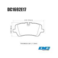 Колодки тормозные DC1692E17 DC brakes RT.2, задние RANGE ROVER SPORT; IV; DISCOVERY V;  - Колодки тормозные DC1692E17 DC brakes RT.2, задние RANGE ROVER SPORT; IV; DISCOVERY V; 