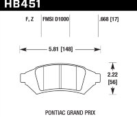 Колодки тормозные HB451Z.668 HAWK Perf. Ceramic