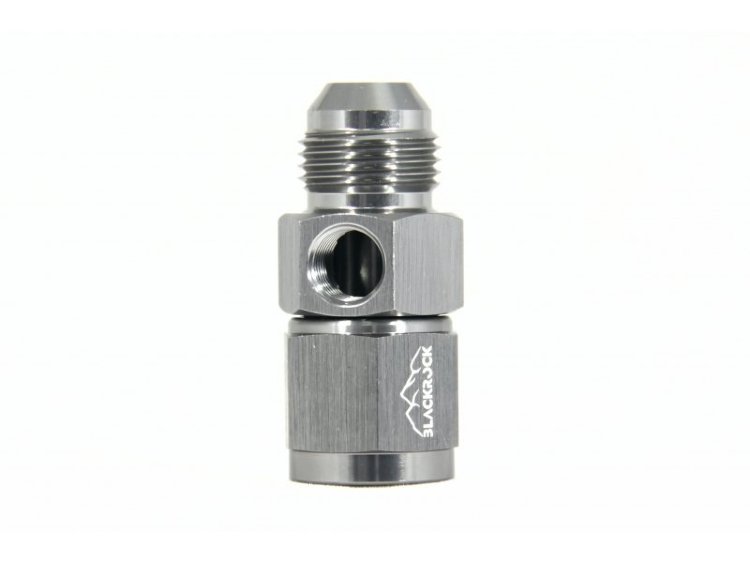 Адаптер под датчик NPT1/8", М AN8 - П AN8, алюминий, BLACKROCK LAB AN0808-18NPTTi