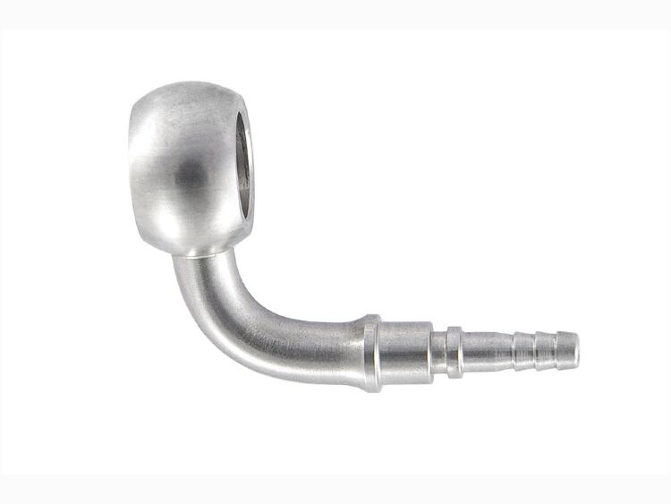 Фитинг banjo d10 mm, 90° D-03 нерж сталь, под опресовку BC03-9D10, BLACKROCK LAB