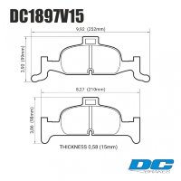Колодки тормозные DC1897V15 DC brakes Street STR.S, перед  A4 B9; A5 F53; Q5 FYB; суппорт ATE; 