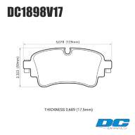 Колодки тормозные DC1898V17 DC brakes Street STR.S, задн A4 B9; A5 F53; Q5 FYB; Q7 4MB; TOUAREG CR7 - Колодки тормозные DC1898V17 DC brakes Street STR.S, задн A4 B9; A5 F53; Q5 FYB; Q7 4MB; TOUAREG CR7