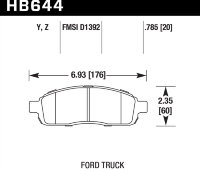 Колодки тормозные HB644Y.785 HAWK LTS Ford, F-150, 2008-2009