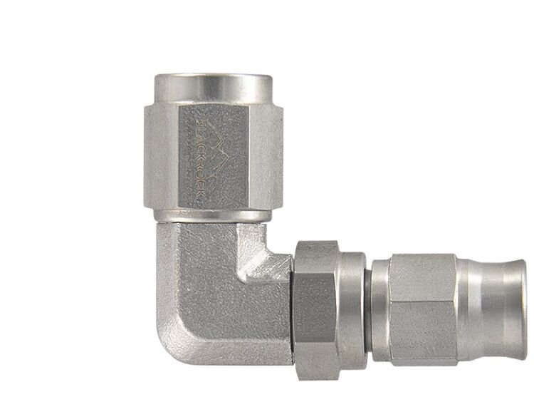 Фитинг мама AN-03 3/8X24 под прямой конус, 90°, D-03 нерж. сталь, T03-090-6, BLACKROCK LAB