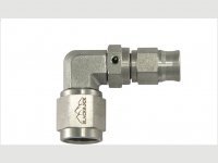 Фитинг мама AN-04 7/16Х20 под прямой конус, 90°, D-03 нерж. сталь, T03-090-046, BLACKROCK LAB
