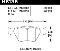 Колодки тормозные HB135G.760 HAWK DTC-60 BMW