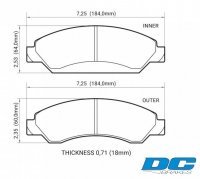 Колодки тормозные DC1092R18 DC brakes Street HD+ передние CADILLAC Escalade / Chevrolet Tahoe