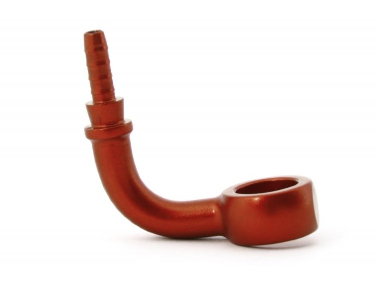 Фитинг banjo d10 mm, 90° D-03 алюминий КРАСНЫЙ, под опрессовку S5099-03DRD, Goodridge