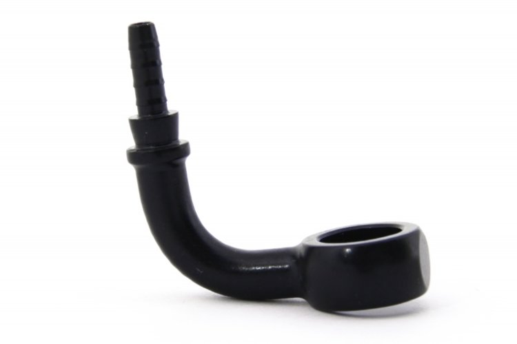 Фитинг banjo d10 mm, 90° D-03 алюминий ЧЕРНЫЙ, под опрессовку S5099-03DBK, Goodridge