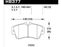 Колодки тормозные HB377N.760 HAWK HP Plus