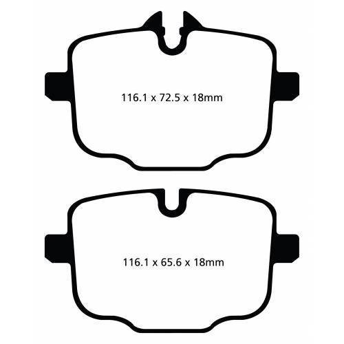 Колодки тормозные DP32089C EBC Redstuff BMW M3/M4 (G80/G82/G83) задние