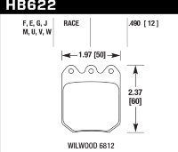 Колодки тормозные HB622W.490 HAWK DTC-30 Wilwood DLS 12 mm