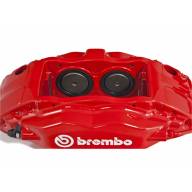 Комплект суппортов 2 шт. Brembo 4 поршня + адаптеры + армир. торм. шланги (2 шт) КРАСНЫЕ VAG-B4B-GN3 - Комплект суппортов 2 шт. Brembo 4 поршня + адаптеры + армир. торм. шланги (2 шт) КРАСНЫЕ VAG-B4B-GN3