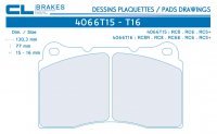 Колодки тормозные 4066T16RC5 CL-Brakes RC5 передние MMC Lancer Evo V-X / SUBARU WRX STI / MEGAN RS