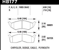 Колодки тормозные HB177F.630 HAWK HPS