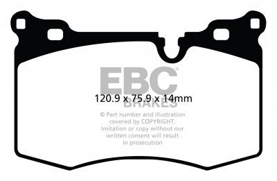 Колодки тормозные DP41854R EBC Yellowstuff
