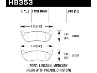 Колодки тормозные HB353Y.618 HAWK LTS