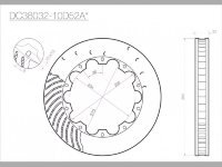 Ротор тормозного диска 380*32mm, DC Brakes DC38032-10D52AR, D крепеж, прав. (Brembo, JBT)