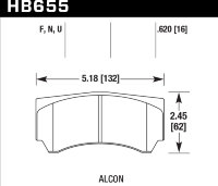 Колодки тормозные HB655B.620 HAWK HPS 5.0