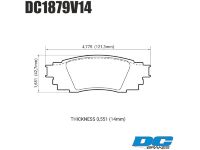 Колодки тормозные DC1879V14 DC brakes Street STR.S, задние TOYOTA CAMRY V70; LEXUS ES300h; RX