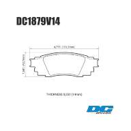 Колодки тормозные DC1879V14 DC brakes Street STR.S, задние TOYOTA CAMRY V70; LEXUS ES300h; RX - Колодки тормозные DC1879V14 DC brakes Street STR.S, задние TOYOTA CAMRY V70; LEXUS ES300h; RX