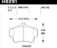 Колодки тормозные HB291Z.642 HAWK PC; 17mm