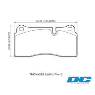 Колодки тормозные DC0968V17 DC brakes STREET STR.S, Brembo тип B, H, P / Rotora FC4 / Nissan GTR R35 - Колодки тормозные DC0968V17 DC brakes STREET STR.S, Brembo тип B, H, P / Rotora FC4 / Nissan GTR R35