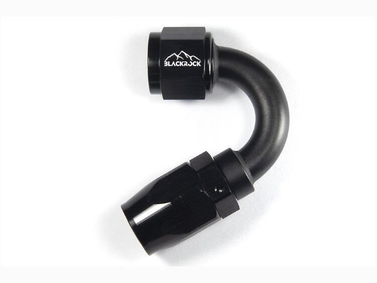 - 8 AN (8AN AN8) фитинг 150°, 20 серия Cutter Style, BLACKROCK LAB ЧЁРНЫЙ, A08-150-2BK