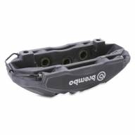 Комплект суппортов 2 шт. Brembo 6 поршней; диаметр поршней 34mm-36mm-38mm;  матовый серый - Комплект суппортов 2 шт. Brembo 6 поршней; диаметр поршней 34mm-36mm-38mm;  матовый серый