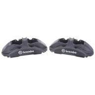 Комплект суппортов 2 шт. Brembo 6 поршней; диаметр поршней 34mm-36mm-38mm;  матовый серый - Комплект суппортов 2 шт. Brembo 6 поршней; диаметр поршней 34mm-36mm-38mm;  матовый серый