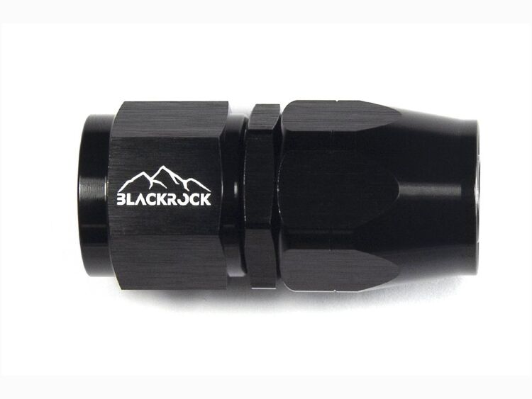 - 10 AN (10AN AN10) фитинг прямой 20 серия Cutter Style, BLACKROCK LAB ЧЁРНЫЙ, A10-001-2BK