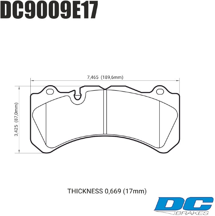 Колодки тормозные DC9009E17 DC Brakes RT.2 Brembo 6 поршней тип J, N / PORSCHE 911 (997) 