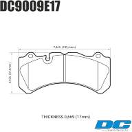 Колодки тормозные DC9009E17 DC Brakes RT.2 Brembo 6 поршней тип J, N / PORSCHE 911 (997)  - Колодки тормозные DC9009E17 DC Brakes RT.2 Brembo 6 поршней тип J, N / PORSCHE 911 (997) 