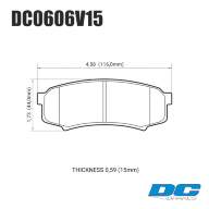 Колодки тормозные DC0606V15 DC Brakes Street HD, задние LEXUS GX460, GX470; TOYOTA PRADO 150/120 - Колодки тормозные DC0606V15 DC Brakes Street HD, задние LEXUS GX460, GX470; TOYOTA PRADO 150/120